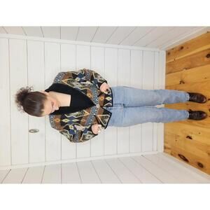 Vintage 90s New Identity 100% cotton tapestry cropped jacket